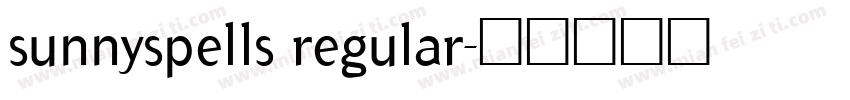 sunnyspells regular字体转换